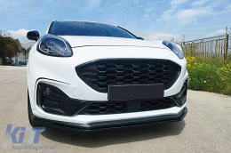 Pare-chocs Lèvre Extension Spoiler pour Ford Puma ST 2019+ Noir Brillant-image-6113513