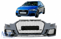 Pare-chocs pour Audi A3 8V Facelift 16-18 Calandre Berline Sportback Look RS3-image-6068038