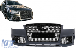 Pare-chocs pour Audi A8 D4 Facelift D4.5 2014-2017 Calandre RS Look PDC SRA ACC Cover-image-6127443