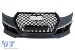 Pare-chocs pour Audi Q7 4M SUV 2015-2019 RS Design Grilles Nid d'Abeille SRA PDC-image-6096663