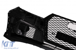 Pare-chocs pour Audi Q7 4M SUV 2015-2019 RS Design Grilles Nid d'Abeille SRA PDC-image-6096667
