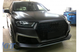 Pare-chocs pour Audi Q7 4M SUV 2015-2019 RS Design Grilles Nid d'Abeille SRA PDC-image-6096672