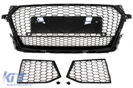 Pare-chocs pour Audi TT 8S Mk3 14+ RS Look Grille Extension lèvre inférieure-image-6095109