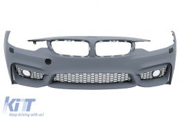 Pare-chocs pour BMW 4 F32 F33 F36 13-17 M4 Look Noir Grilles Ailes avant Capot-image-6074962