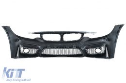 Pare-chocs pour BMW 4 F32 F33 F36 13-17 M4 Look Noir Grilles Ailes avant Capot-image-6074965