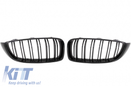 Pare-chocs pour BMW 4 F32 F33 F36 13-17 M4 Look Noir Grilles Ailes avant Capot-image-6074968