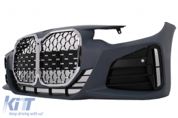 Pare-chocs pour BMW 4 F32 F33 F36 Coupé Cabriolet Gran Coupé M4 Look Calandre Chromée-image-6101127