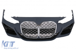 Pare-chocs pour BMW 4 F32 F33 F36 Coupé Cabriolet Gran Coupé M4 Look Calandre Chromée-image-6101129