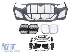 Pare-chocs pour BMW 4 F32 F33 F36 Coupé Cabriolet Gran Coupé M4 Look Calandre Chromée-image-6101132