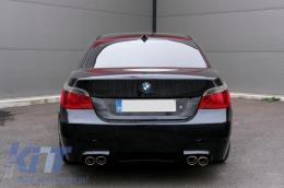 Pare-chocs pour BMW 5er E60 03-07 Système d'échappement Double Quad M5 Look PDC-image-6061787