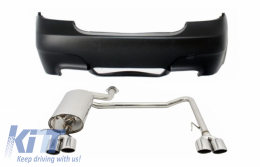 image-70-Pare-chocs pour BMW 5er E60 03-10 Système d'échappement Twin Double Quad M5 Look