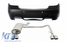 image-72-Pare-chocs pour BMW 5er E60 07-10 Système d'échappement Double Quad M5 Look PDC