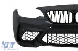 Pare-chocs pour BMW Série 2 F87 M2 16-20 Rein Grille Double Bande Look M2C-image-6079611