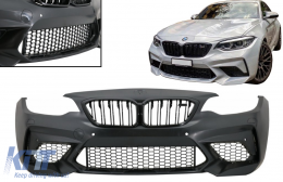 Pare-chocs pour BMW Série 2 F87 M2 16-20 Rein Grille Double Bande Look M2C-image-6080361