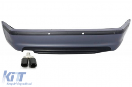 Pare-chocs pour BMW Série 3 E46 Berline M-Tech Design Embout Silencieux échappement Carbone Mat-image-6107145