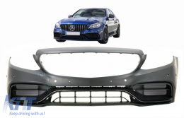 Pare-chocs pour Mercedes C W205 S205 A205 C205 14-20 Facelift C63 Look-image-6101267