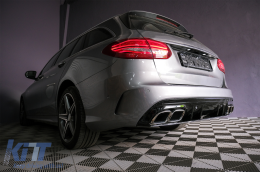 Pare-chocs pour Mercedes C W205 S205 AMG Sport Line 14-20 Diffuseur C63S Look-image-6085568