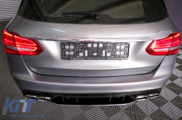 Pare-chocs pour Mercedes C W205 S205 AMG Sport Line 14-20 Diffuseur C63S Look-image-6085569