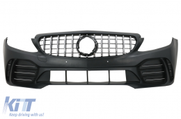 image-3-Pare-chocs pour Mercedes C W205 S205 C205 A205 14+ Limo T-Model Coupé Cabrio GT Look