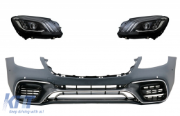 image-12-Pare-chocs pour Mercedes Classe S W222 Facelift 13- S63 Look Phares OEM Full LED