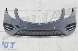 image-23-Pare-chocs pour Mercedes Classe V W447 14-2019 Grille inférieure Sport Line Look