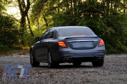 Pare-chocs pour Mercedes E W213 E63 Look Diffuseur noir Embouts d'échappement-image-6063701