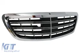 Pare-chocs pour Mercedes S W222 Facelift 2017+ S63 Look Grille Centrale Chrome-image-6054975