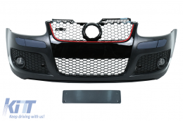 Pare-chocs pour VW Golf 5 03-07 Jetta MK5 05-07 Calandre Nid d'abeille Feux antibrouillard GTI Look-image-6108056