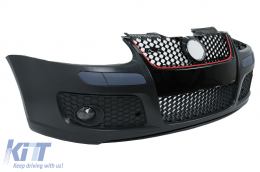 Pare-chocs pour VW Golf 5 03-07 Jetta MK5 05-07 Calandre Nid d'abeille Feux antibrouillard GTI Look-image-6108058
