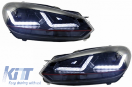 Pare-chocs pour VW Golf 6 08-13 GTI Look Osram LED phares xénon mise à niveau-image-6042262