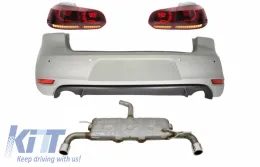image-1-Pare-chocs pour VW Golf 6 VI 08-12 Feux d'échappement LED Dynamic Light GTI Look