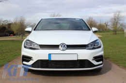 Pare-chocs pour VW Golf 7.5 2017-2020 Grille Calandre Chrome R Line Look-image-6063610