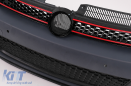 Pare-chocs pour VW Golf VI 6 08-13 GTI Look Phares LED DRL Tournant Rouge Clair-image-6027800