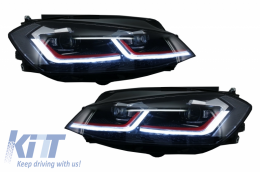 Pare-chocs pour VW Golf VII 7.5 17-20 Phares LED Dynamic GTI Look-image-6044977