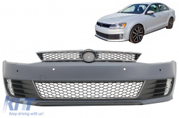 Pare-chocs pour VW Jetta Mk6 VI 2011-2014 Grille Calandre Antibrouillards GLI GTI Look-image-6086285