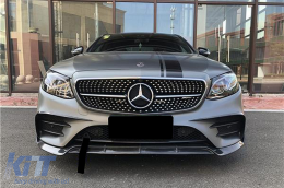 Pare-chocs Splitters Fins Aero pour Mercedes W213 S213 C238 A238 Sport Line E53 16-20 noir brillant-image-6073201