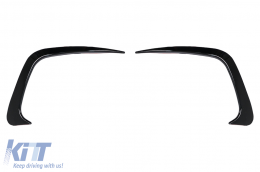 Pare-chocs Volets Ailerons latéraux Flics pour BMW Série 3 G20 G21 G28 M-Sport 2018+ Noir brillant-image-6100587