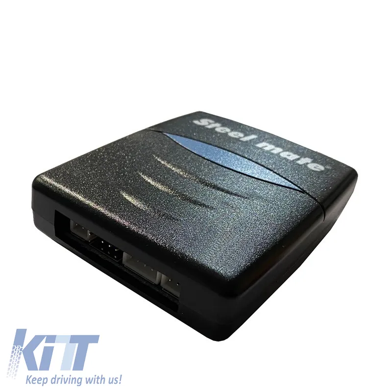 Parking System PDC with 2 Sensors 18mm Piano Black with Display Steel Mate 4386