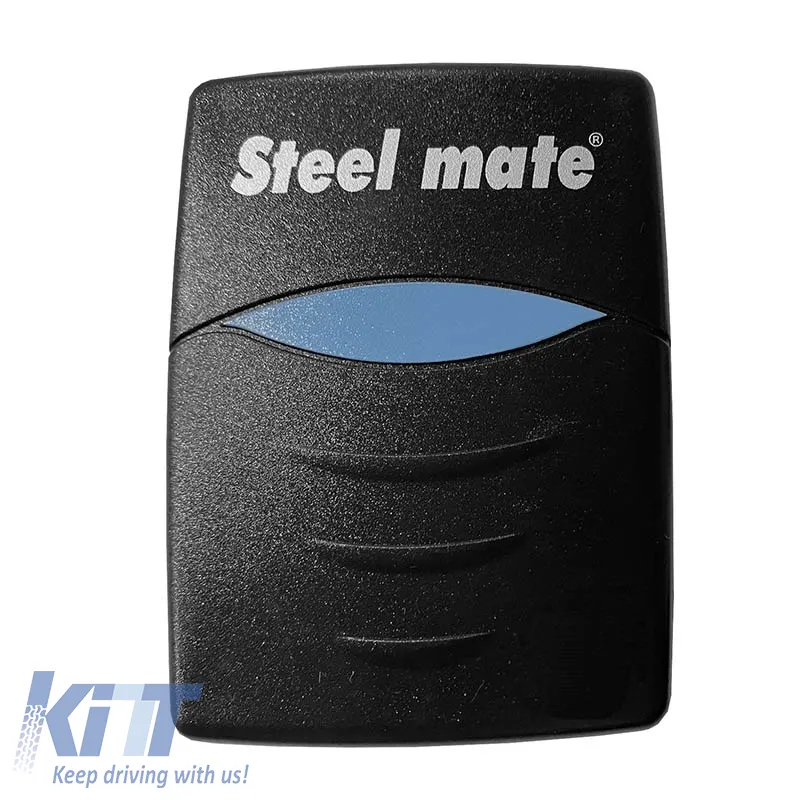 Parking System PDC with 2 Sensors 18mm Piano Black with Display Steel Mate 4386