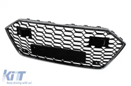 Parrilla delantera para AUDI A7 4G Facelift 2015-2017 RS7 Look Negro brillante-image-6266285