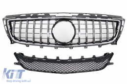 image-21-Parrilla delantera Para Mercedes CLS W218 C218 X218 2011-2014 GT-R Look Panamericana Cromo
