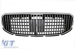 image-2-Parrilla delantera para Mercedes GLS SUV X167 2019-2023 M-Design Cromo