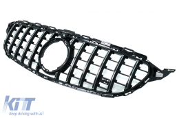 Parrilla delantera para Mercedes W205 S205 A205 C205 Facelift 03.18-20 con 360 Cámara-image-6086616