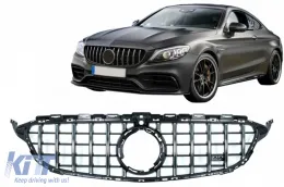 Parrilla delantera para Mercedes W205 S205 A205 C205 Facelift 03.18-20 con 360 Cámara-image-6087011