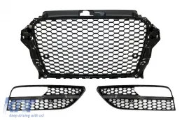 image-72-Parrilla delantera Y Lampara niebla Cubiertas Lado Rejillas para AUDI A3 8V 2012-2016 RS3 Look