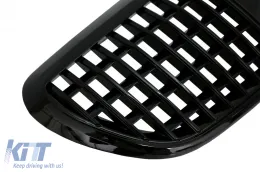 Parrilla para Mercedes Clase E W213 S213 C238 A238 2016-2019 Vertical Raya Negro brillante-image-6081925