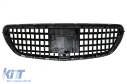 Parrilla para Mercedes Clase E W213 S213 C238 A238 2016-2019 Vertical Raya Negro brillante-image-6081926