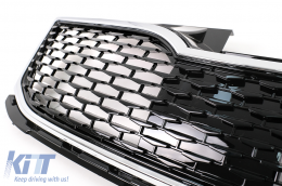 Parrilla para Skoda Octavia III 5E Facelift Sedán Wagon 2017-2020 Negro/Cromo-image-6113212