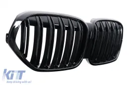 Parrilla Rejilla para BMW X1 SUV F48 LCI 2020-2022 Doble Franja Negra-image-6239404