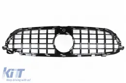 image-63-Parrilla Rejilla para Mercedes Clase E Facelift W213 S213 C238 A238 Sport Line 2020-2023 GT-R Panamericana Design Negro
